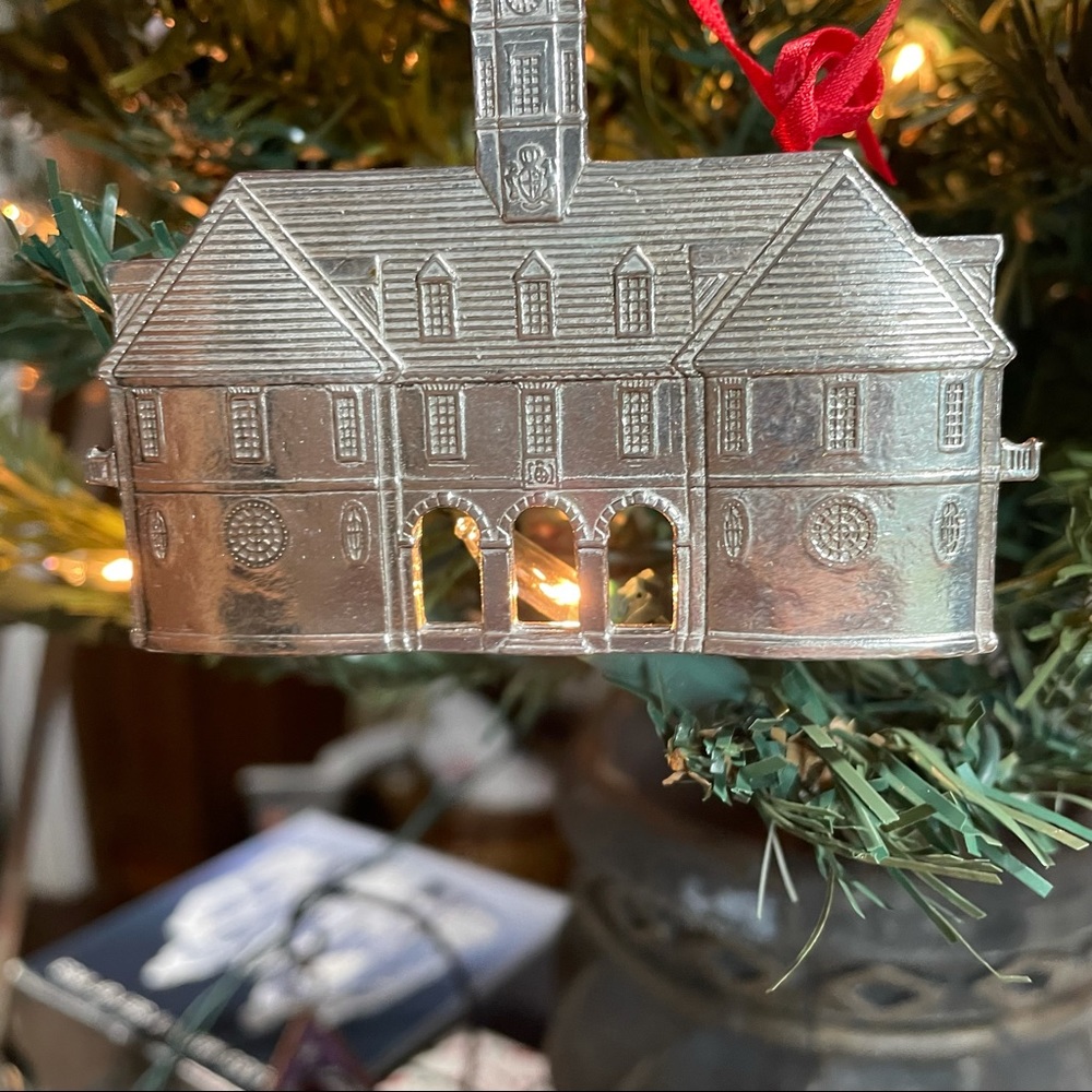 Kirk Stieff Williamsburg house pewter Christmas ornament